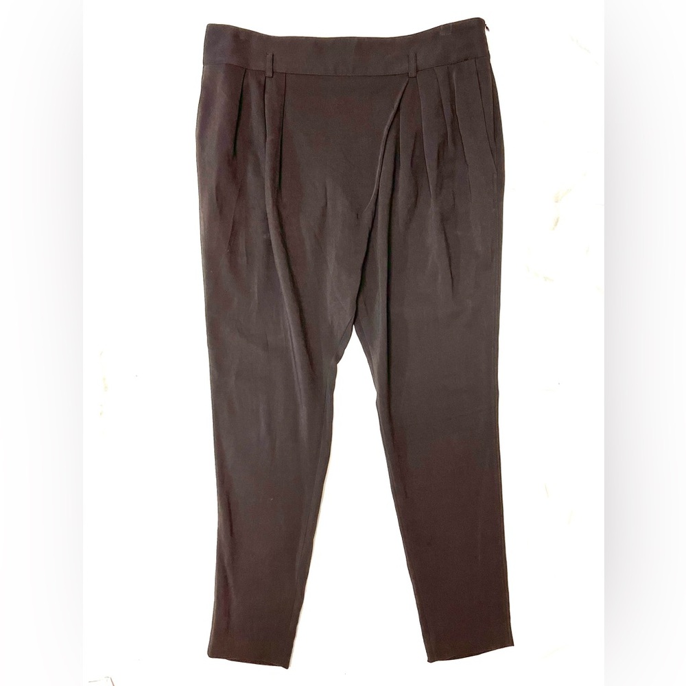 Givenchy Paris Fr Sz 44/ US 12 Designer Asymmetric Pleated Trousers Slacks Pants